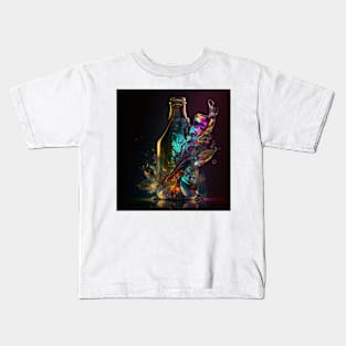 Living Life in Colour Abstract Bottle Kids T-Shirt